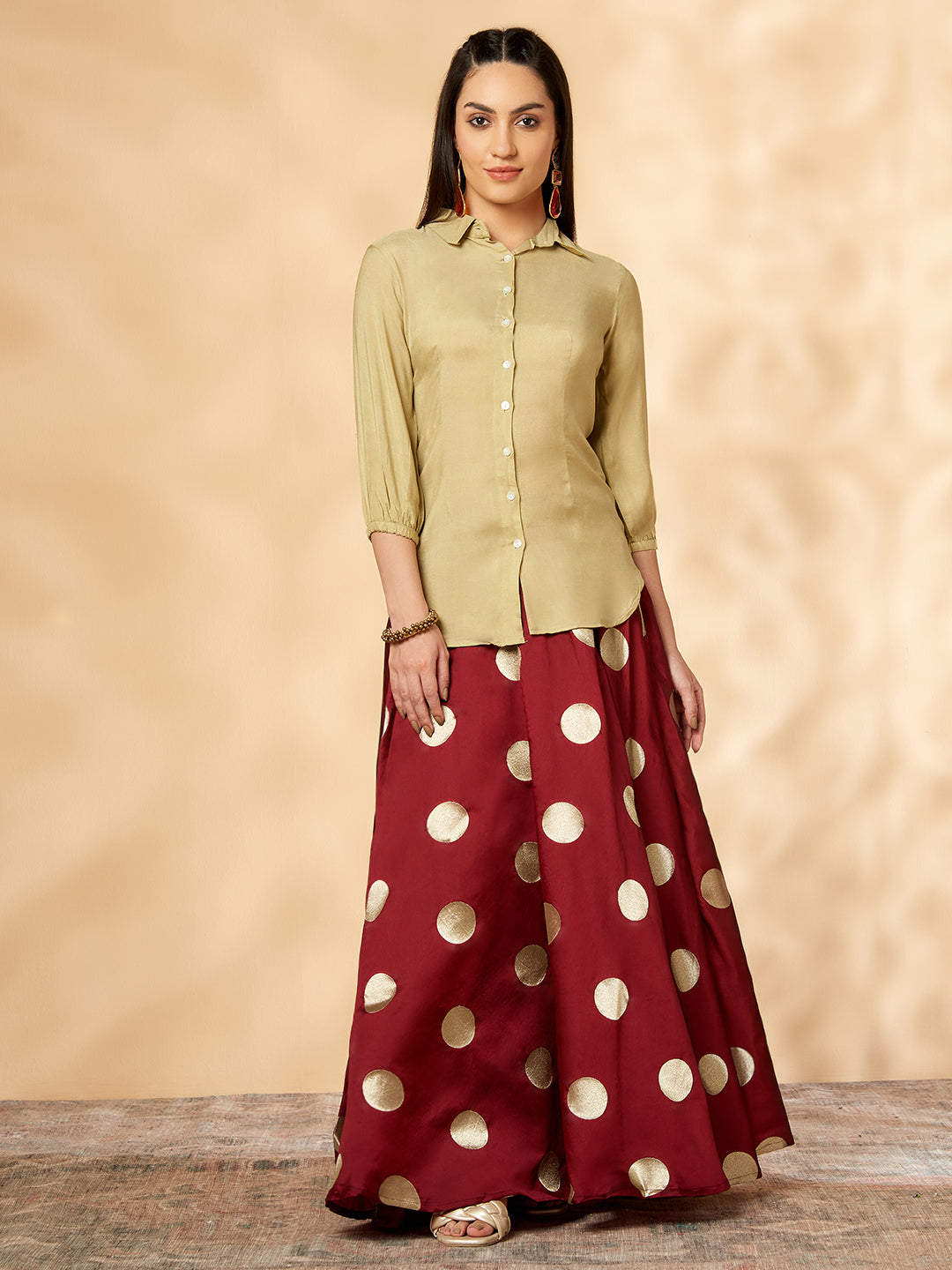 Indo western hot sale long skirt