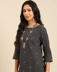 Black Staright Kurta Pant Set