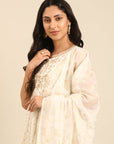 Off-white Anarkali Kurta Set