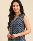 Indigo Printed Kurta Pant Set