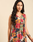 Multicolor Floral Print Kurta Set