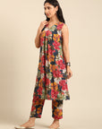 Multicolor Floral Print Kurta Set