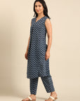 Indigo Printed Kurta Pant Set