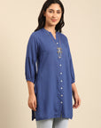 Indigo Rayon A-Line Top