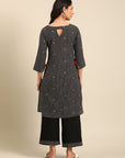 Black Staright Kurta Pant Set