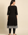 Black Monochrome Kurta