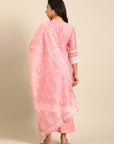 Pink Chanderi Kurta Set