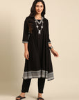 Black Monochrome Kurta