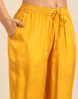 Floral Yellow Kurta Pant Set with Jacket