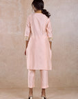 Pink Chanderi Kurta Set