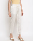 Off-White Printed Mirror Work Straight Pant