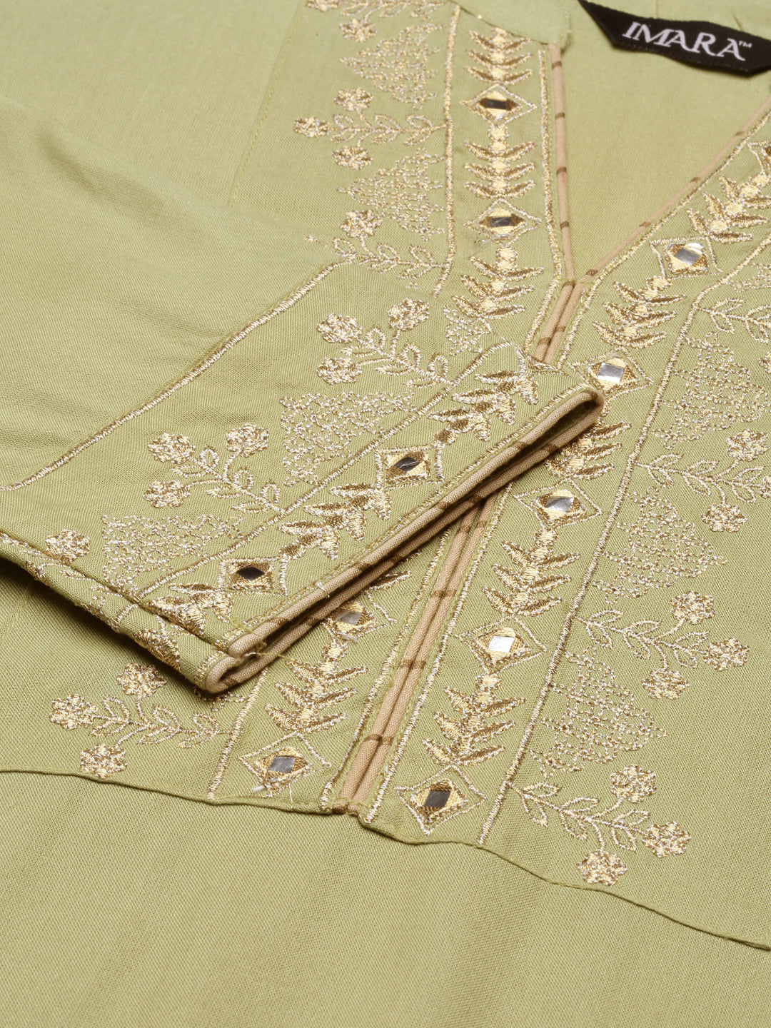 Mint Embroidered Kurta Set