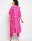 Printed Pink  Anarkali Suit