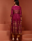 Pink Kalidar Printed Shantoon Kurta