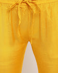 Mustard Yellow Printed Kurta Set